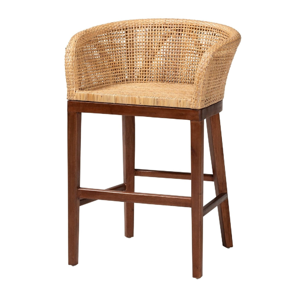 Modern European furniture - Curved Rattan Counter Stool - www.oroa.com