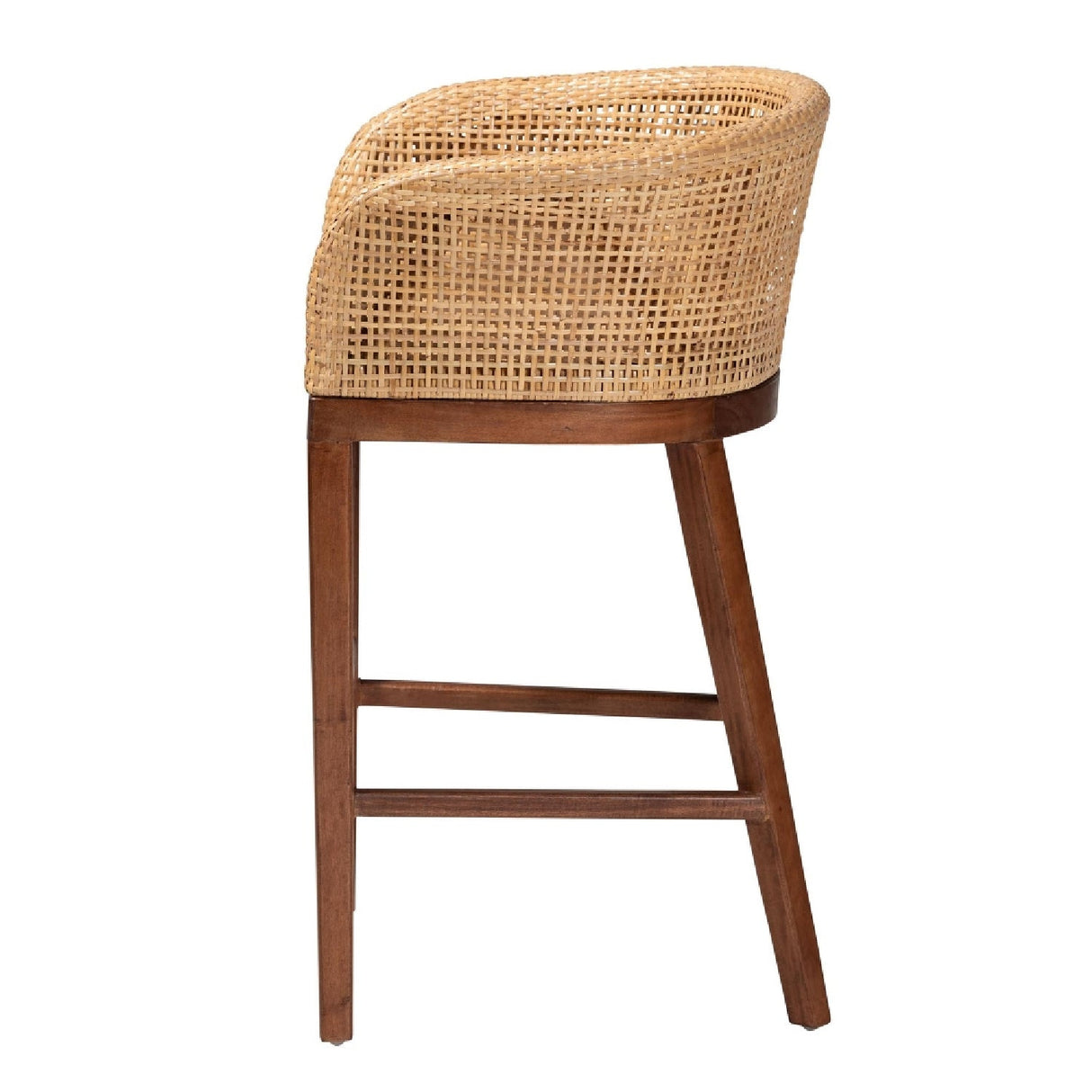 Modern European furniture - Curved Rattan Counter Stool - www.oroa.com