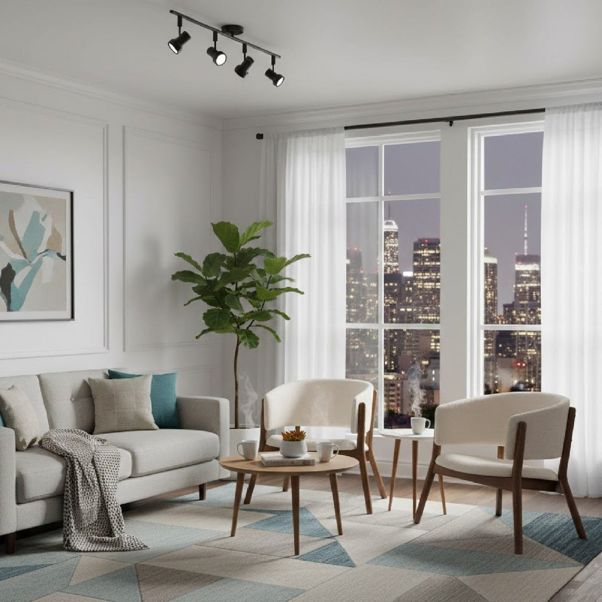 Modern European furniture - Walnut Framed Curve Accent Chairs 2 - www.oroa.com
