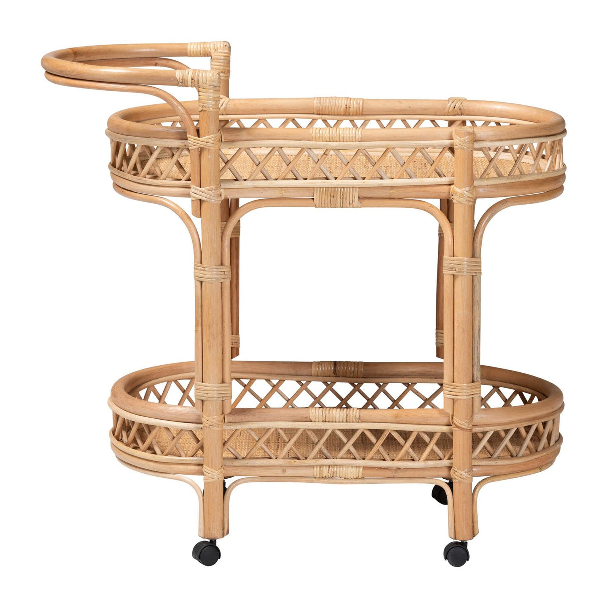 Modern European furniture - Natural Rattan Indoor/Outdoor Kitchen Cart - www.oroa.com