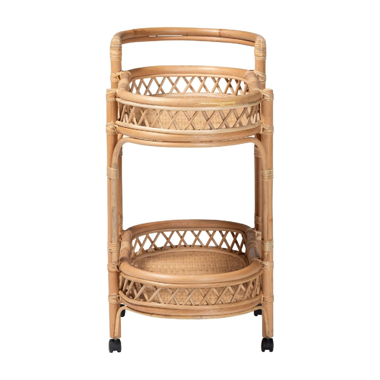 Modern European furniture - Natural Rattan Indoor/Outdoor Kitchen Cart - www.oroa.com