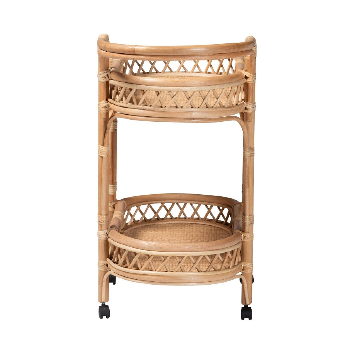 Modern European furniture - Natural Rattan Indoor/Outdoor Kitchen Cart - www.oroa.com