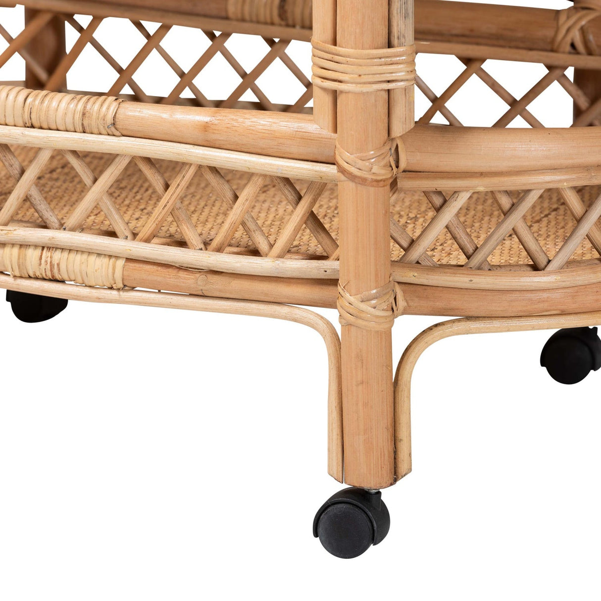Modern European furniture - Natural Rattan Indoor/Outdoor Kitchen Cart - www.oroa.com