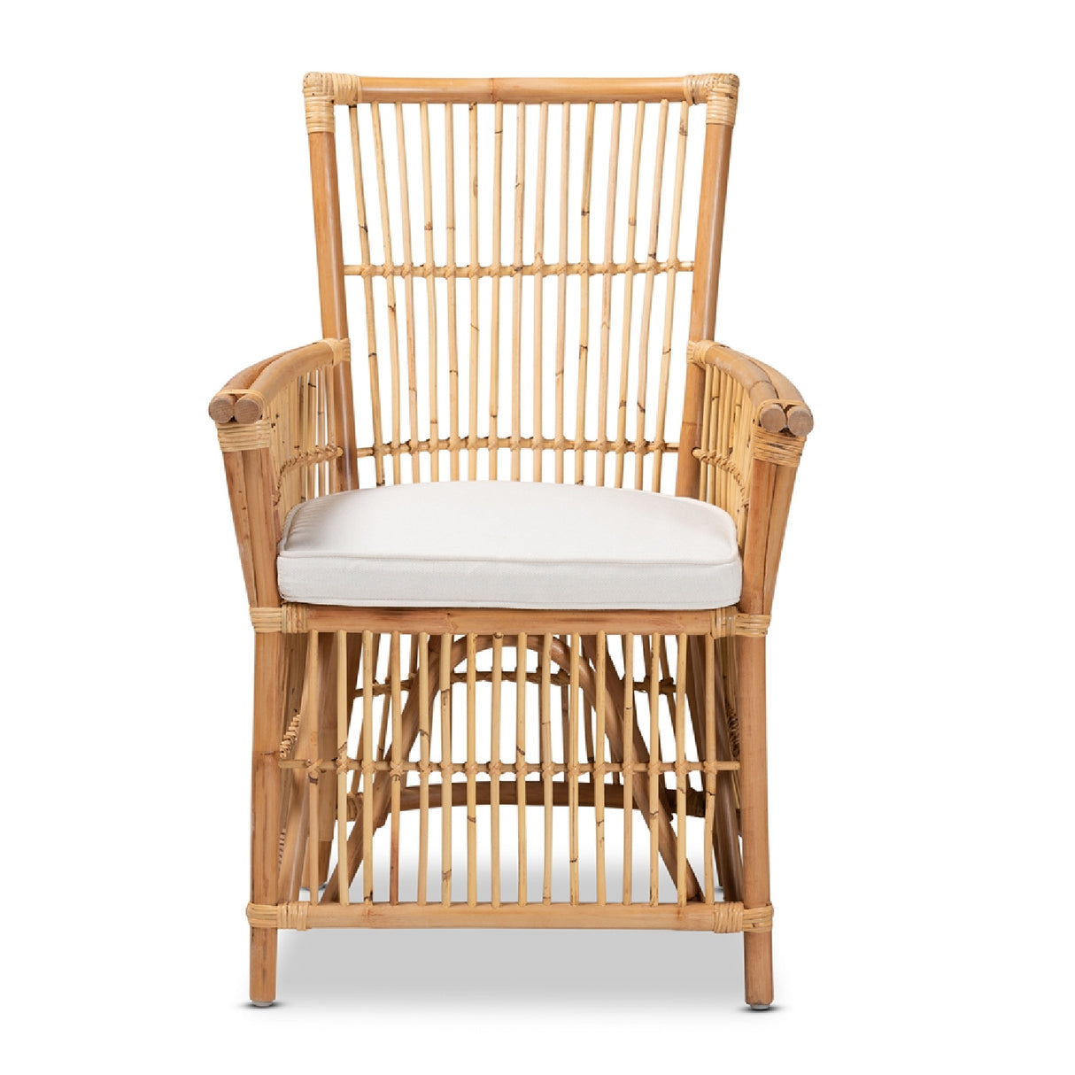 Modern European furniture - Padded Seat Rattan Accent Chair - www.oroa.com