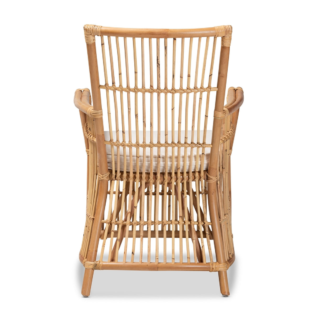 Modern European furniture - Padded Seat Rattan Accent Chair - www.oroa.com