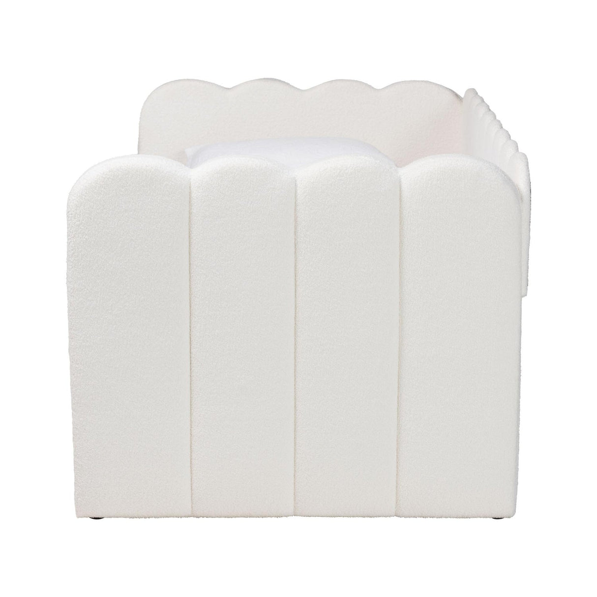 Modern European furniture - Cream Fabric Scalloped Daybed - www.oroa.com