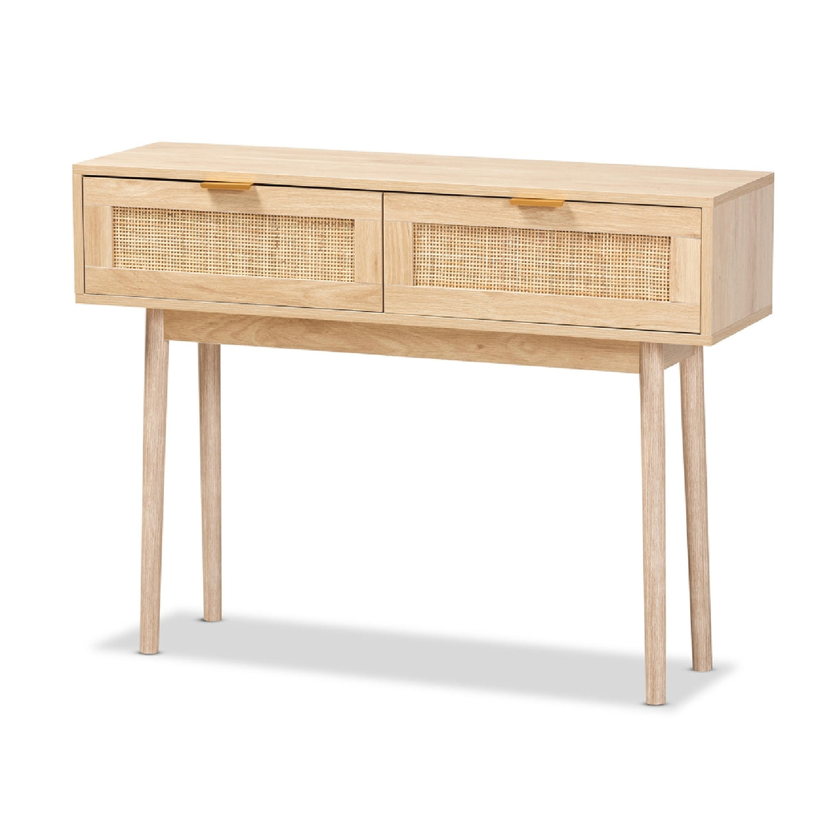 Oak 2-Drawer Console Table – Baird – rear view