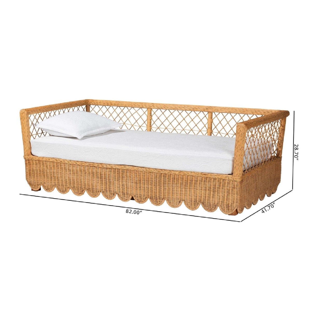 Modern European furniture - Rattan Lattice Sofa Daybed - www.oroa.com