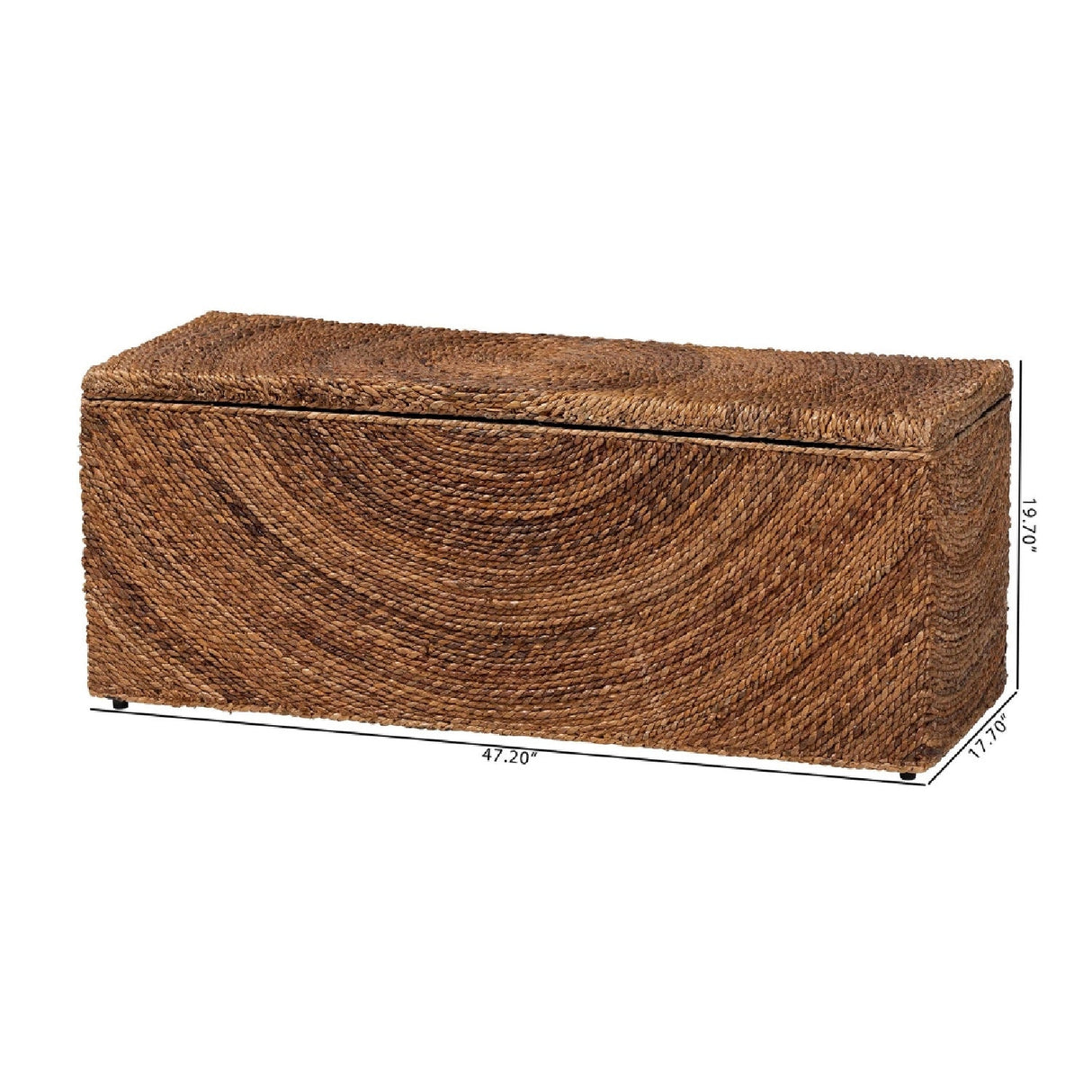 Modern European furniture - Handwoven Seagrass Storage Bench - www.oroa.com