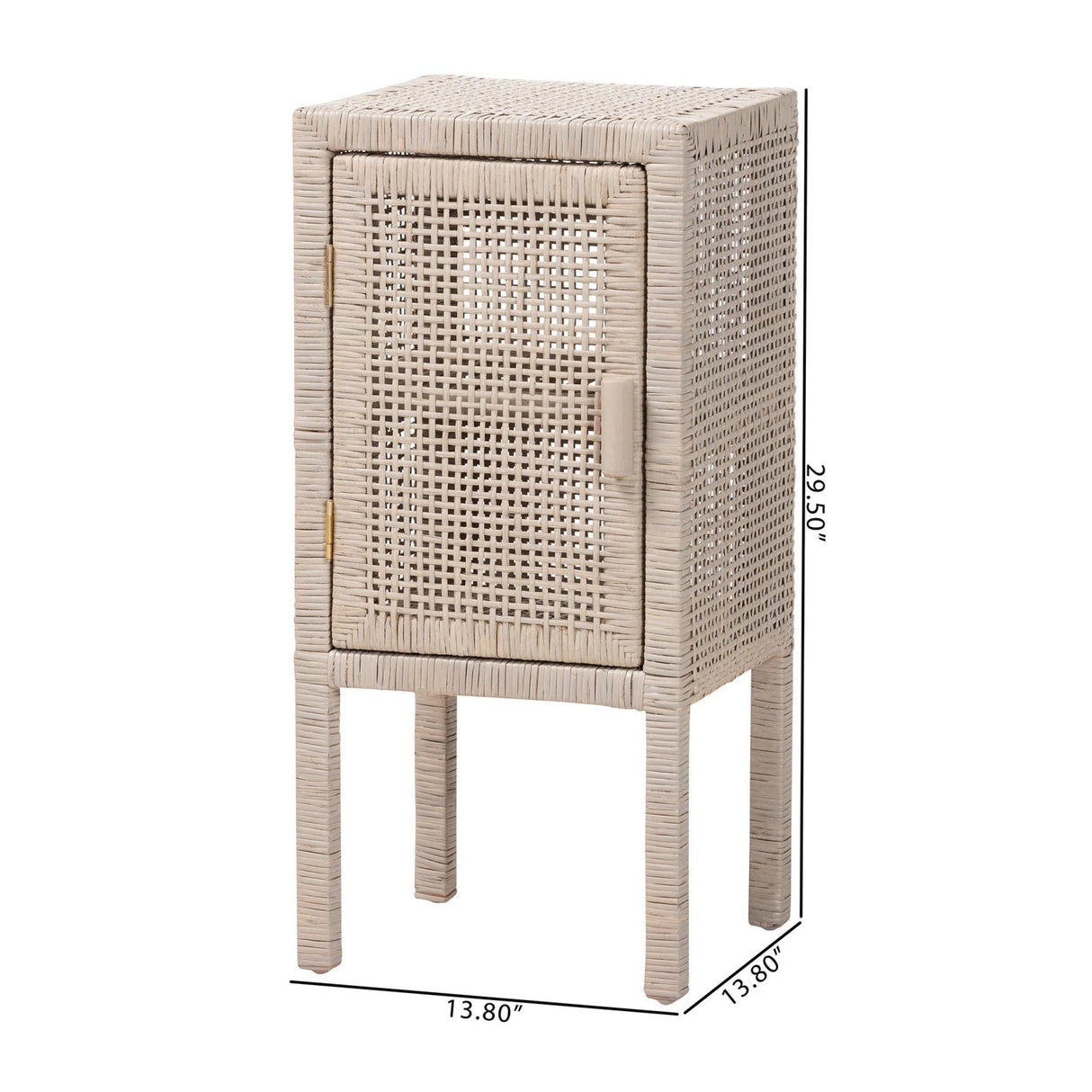 Modern European furniture - Handwoven Rattan Bedside Table - www.oroa.com