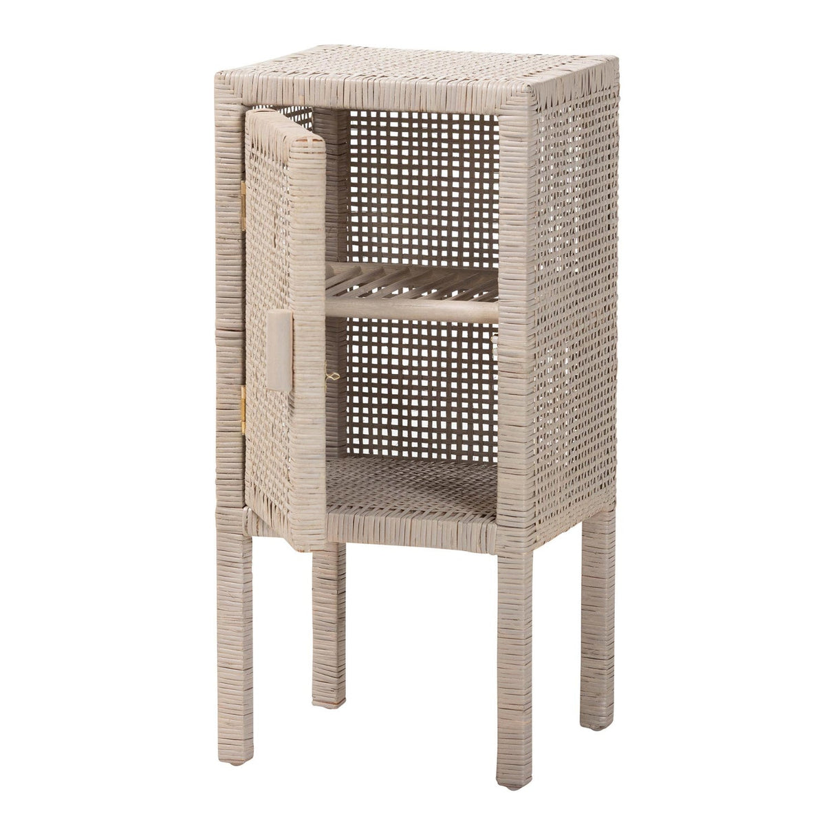Modern European furniture - Handwoven Rattan Bedside Table - www.oroa.com