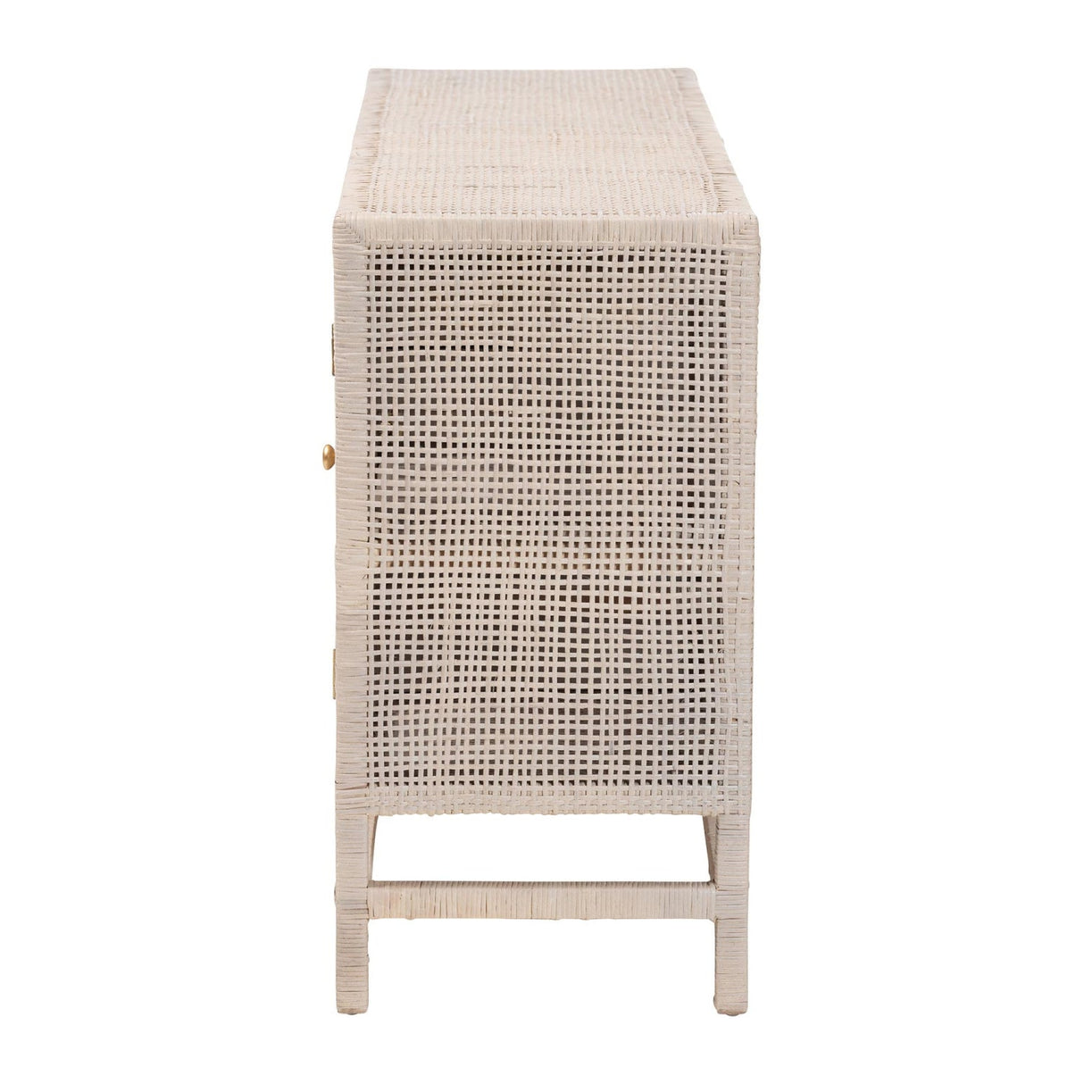Modern European furniture - Gray Rattan 3-Drawer Cabinet - www.oroa.com