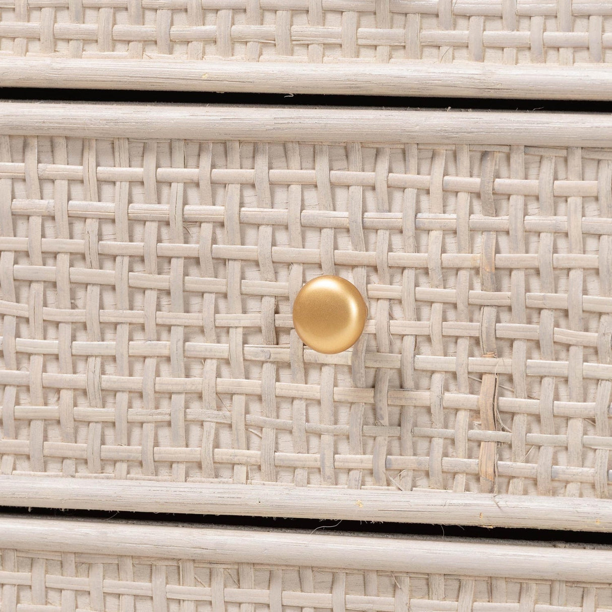 Modern European furniture - Gray Rattan 3-Drawer Cabinet - www.oroa.com