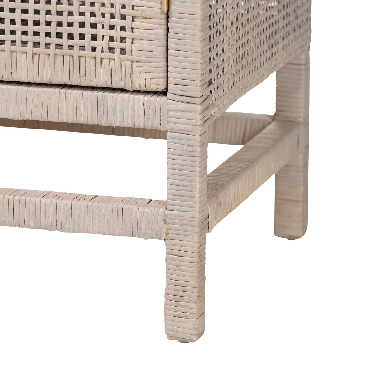Modern European furniture - Gray Rattan 3-Drawer Cabinet - www.oroa.com