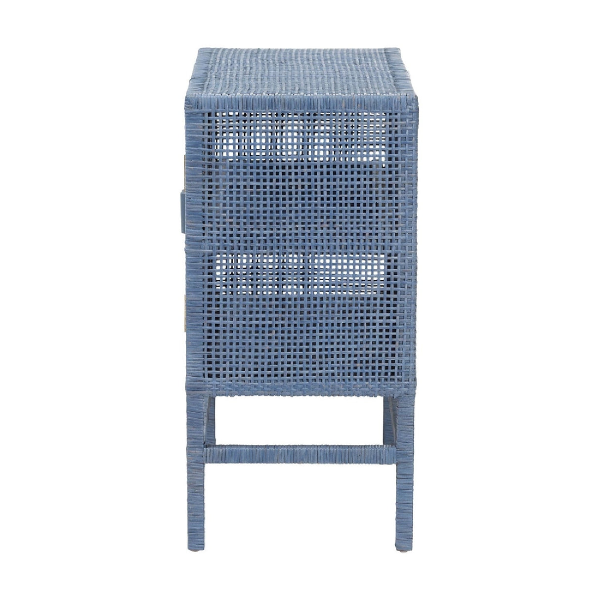 Modern European furniture - Blue Rattan 2-Door Cabinet - www.oroa.com