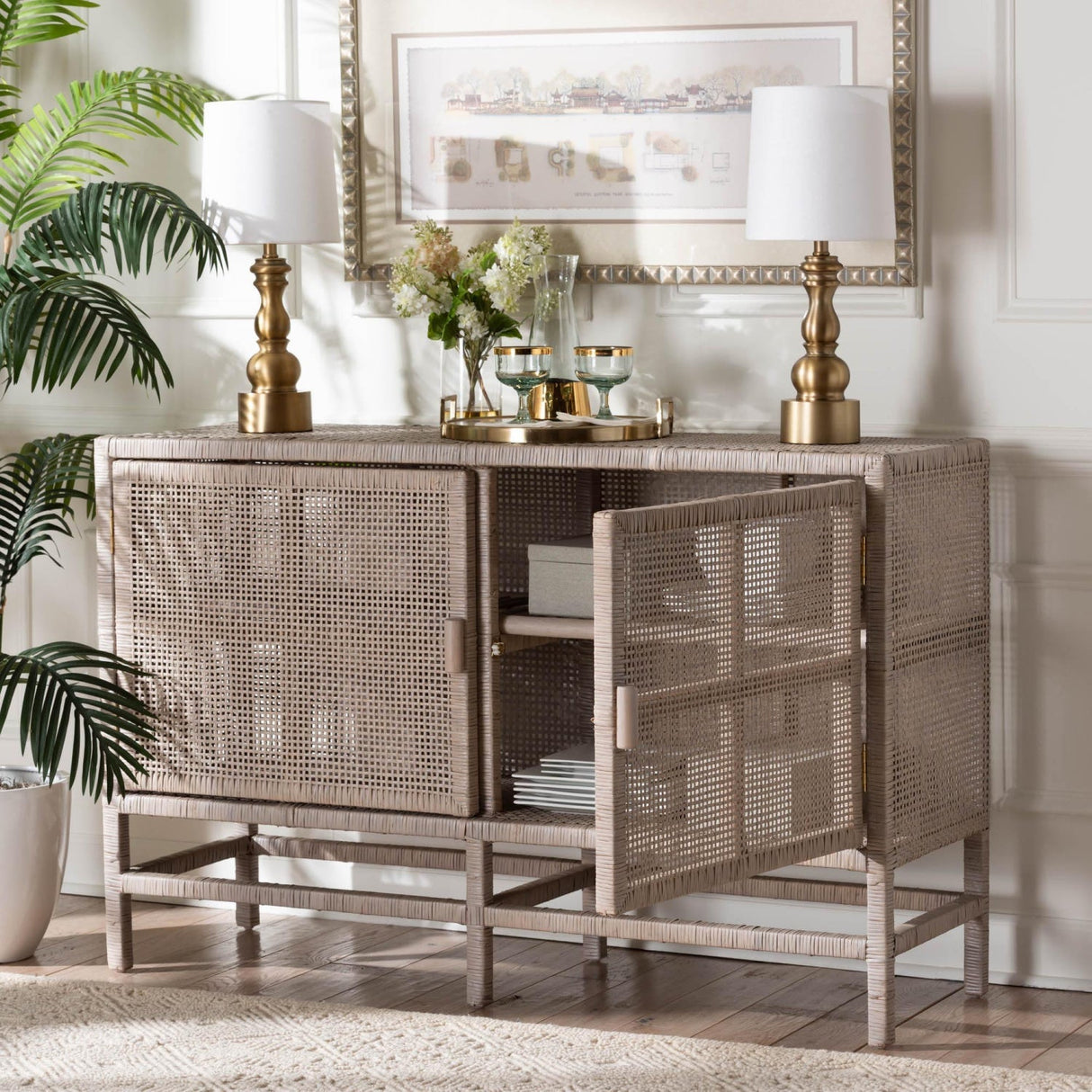 Modern European furniture - French Gray 2-Door Cabinet - www.oroa.com