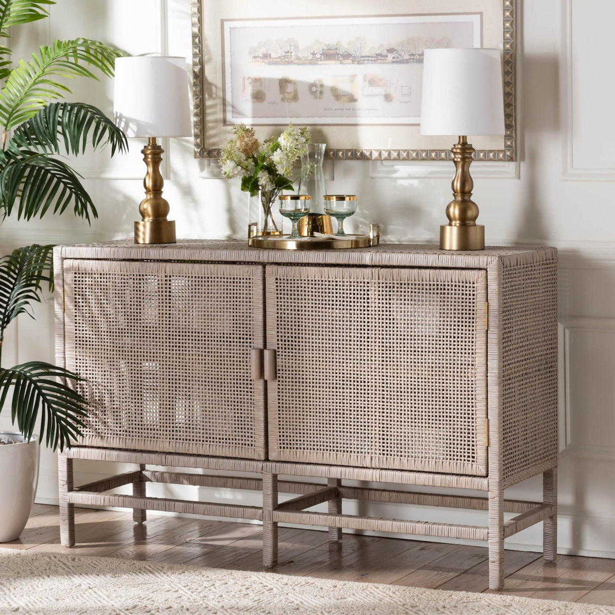 Modern European furniture - French Gray 2-Door Cabinet - www.oroa.com