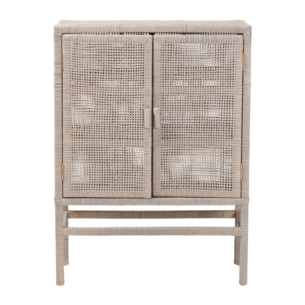 Modern European furniture - Gray Rattan 2-Door Cabinet - www.oroa.com