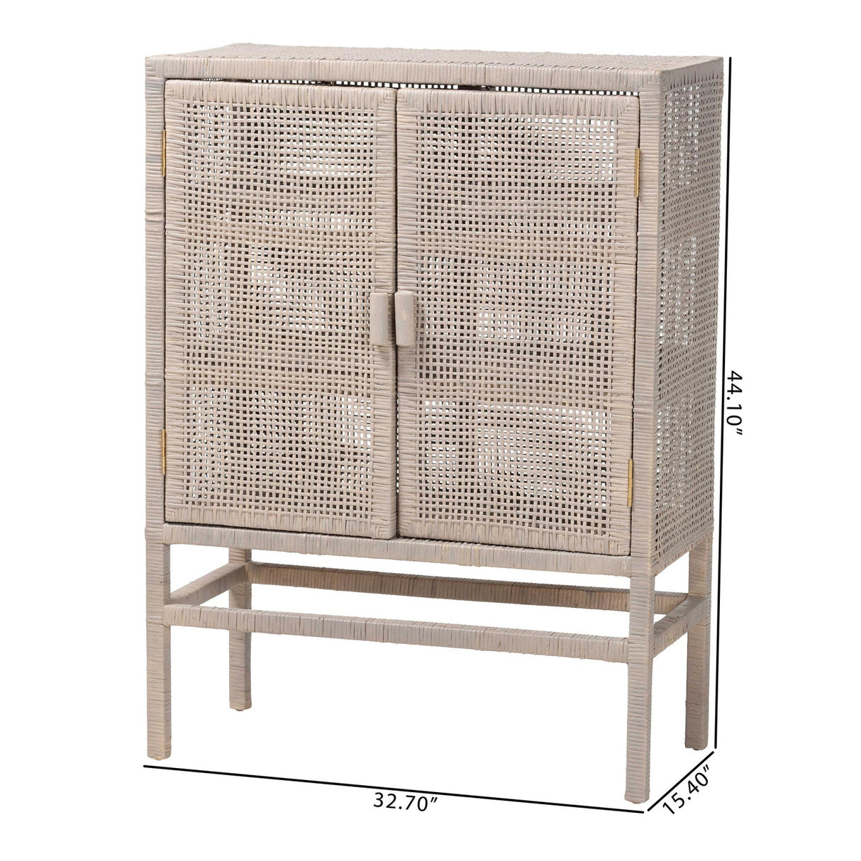 Modern European furniture - Gray Rattan 2-Door Cabinet - www.oroa.com | Oroa.com