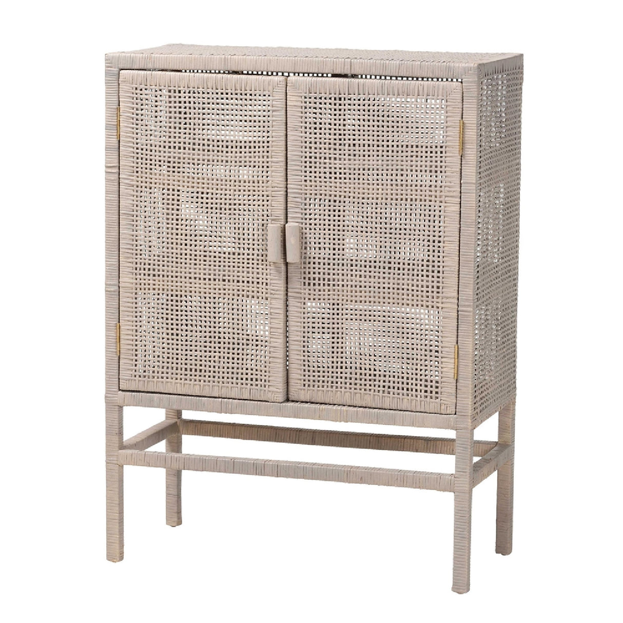 Modern European furniture - Gray Rattan 2-Door Cabinet - www.oroa.com | Oroa.com