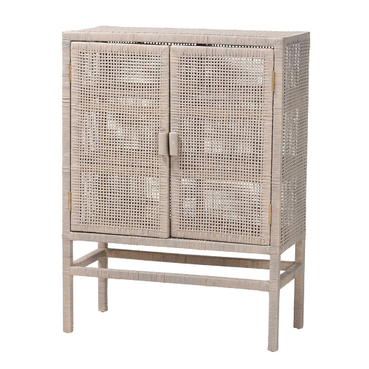 Modern European furniture - Gray Rattan 2-Door Cabinet - www.oroa.com