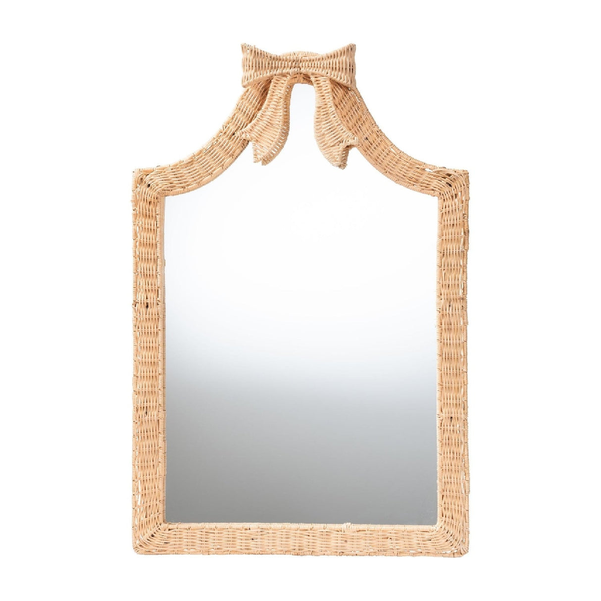 Modern European furniture - Rattan Bow Wall Mirror - www.oroa.com