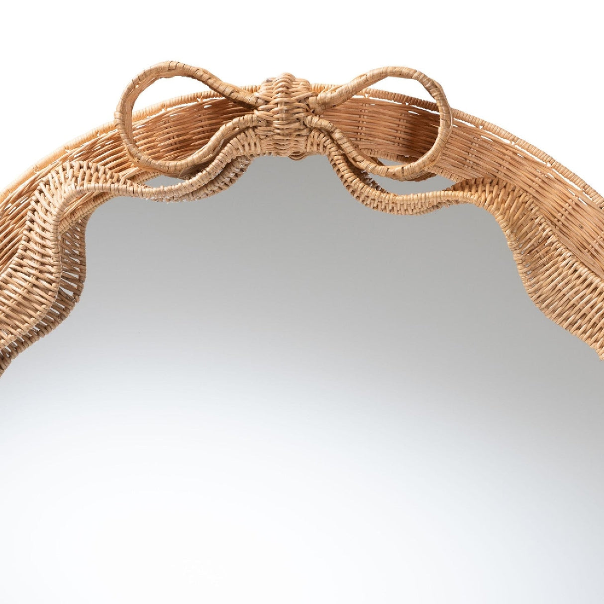 Modern European furniture - Natural Rattan Round Wall Mirror - www.oroa.com