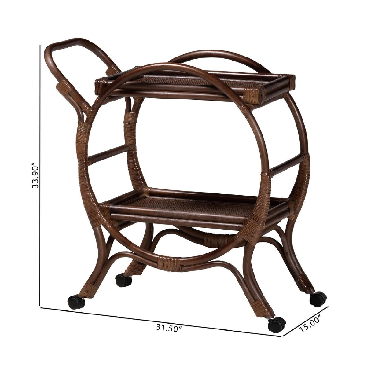 Modern European furniture - Handwoven Rattan Kitchen Cart | Bali Loom Selah - www.oroa.com