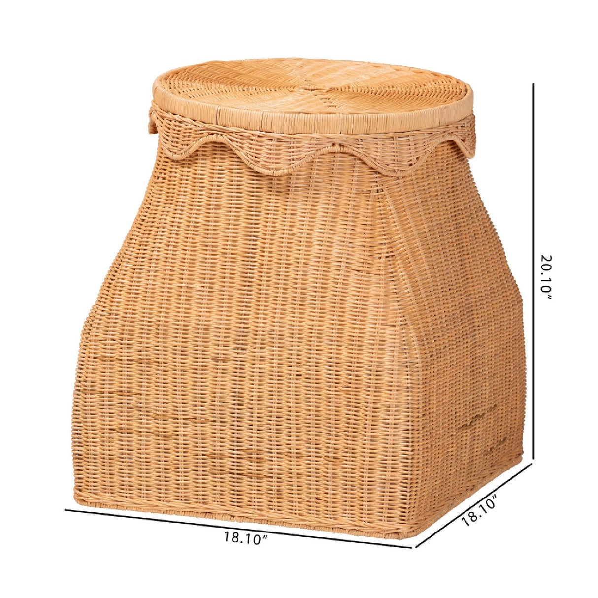 Handwoven Wicker Laundry Hamper – Ada – alternate view 9