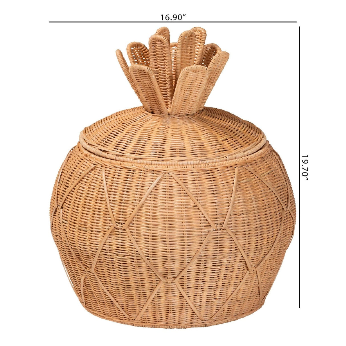 Modern European furniture - Handwoven Rattan Laundry Hamper - www.oroa.com