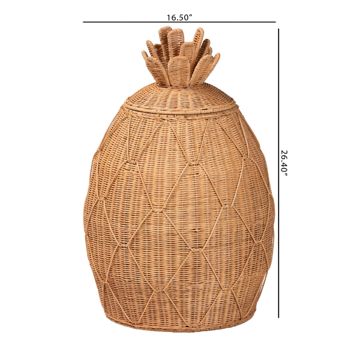 Modern European furniture - Handwoven Rattan Laundry Hamper - www.oroa.com