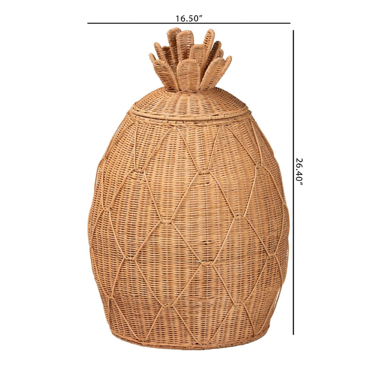 Modern European furniture - Handwoven Rattan Laundry Hamper - www.oroa.com