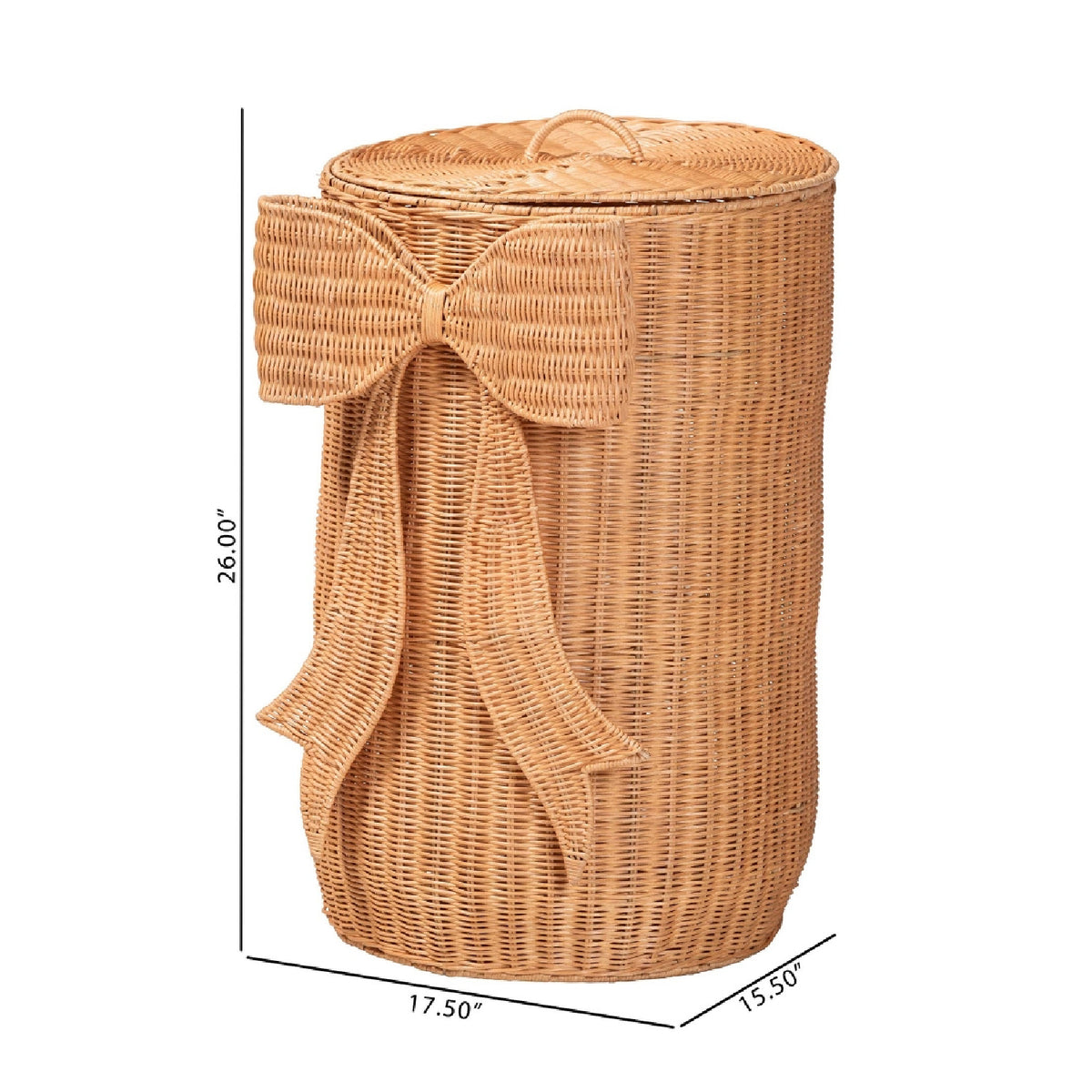Tall Rattan Laundry Basket | OROA Kids Creusa
