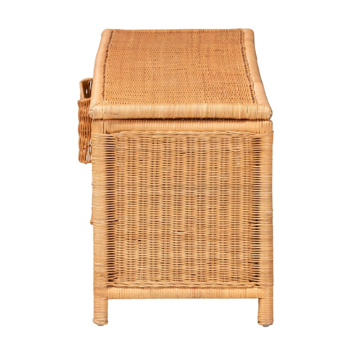 Bow Detail Rattan Storage Bench | OROA Kids Creusa
