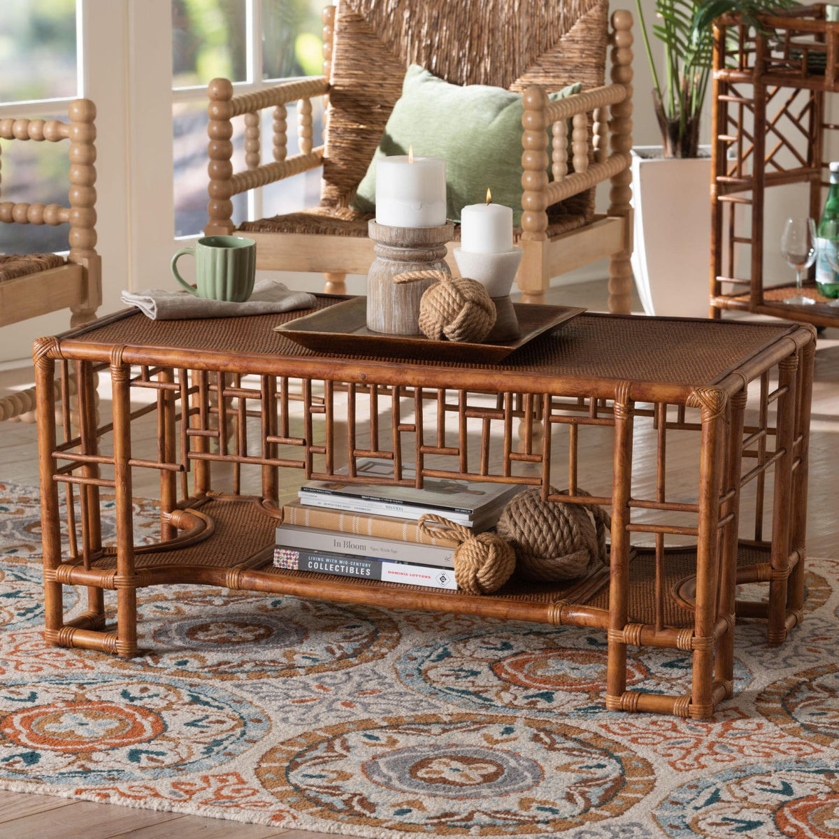 Rattan Open-Shelf Coffee Table | Bali Loom Tahlia