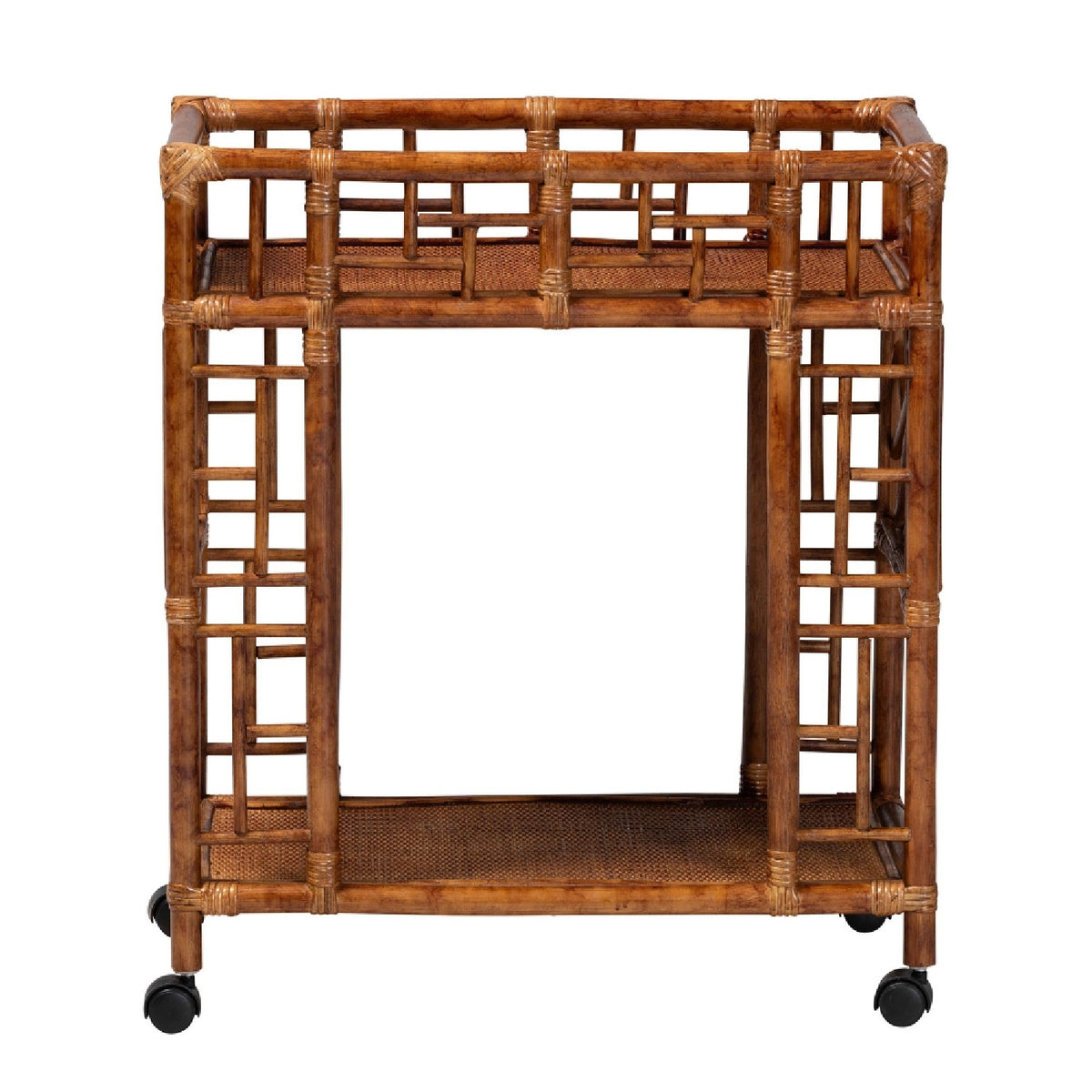 Marbled Rattan Kitchen Cart | Bali Loom Wahidi