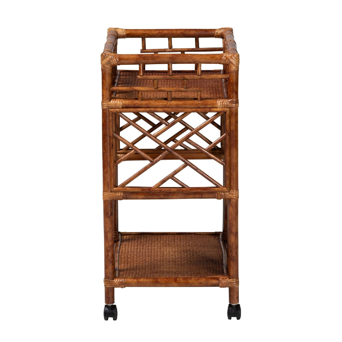 Marbled Rattan Kitchen Cart | Bali Loom Wahidi