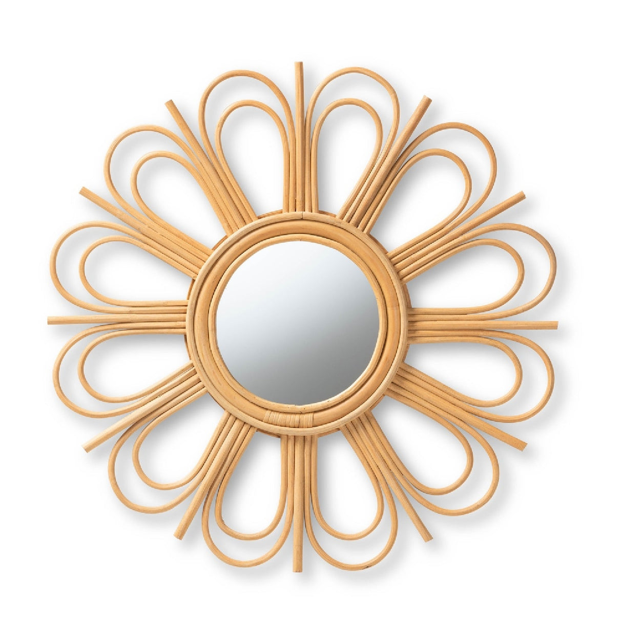 Modern European furniture - Rattan Accent Wall Mirror - www.oroa.com