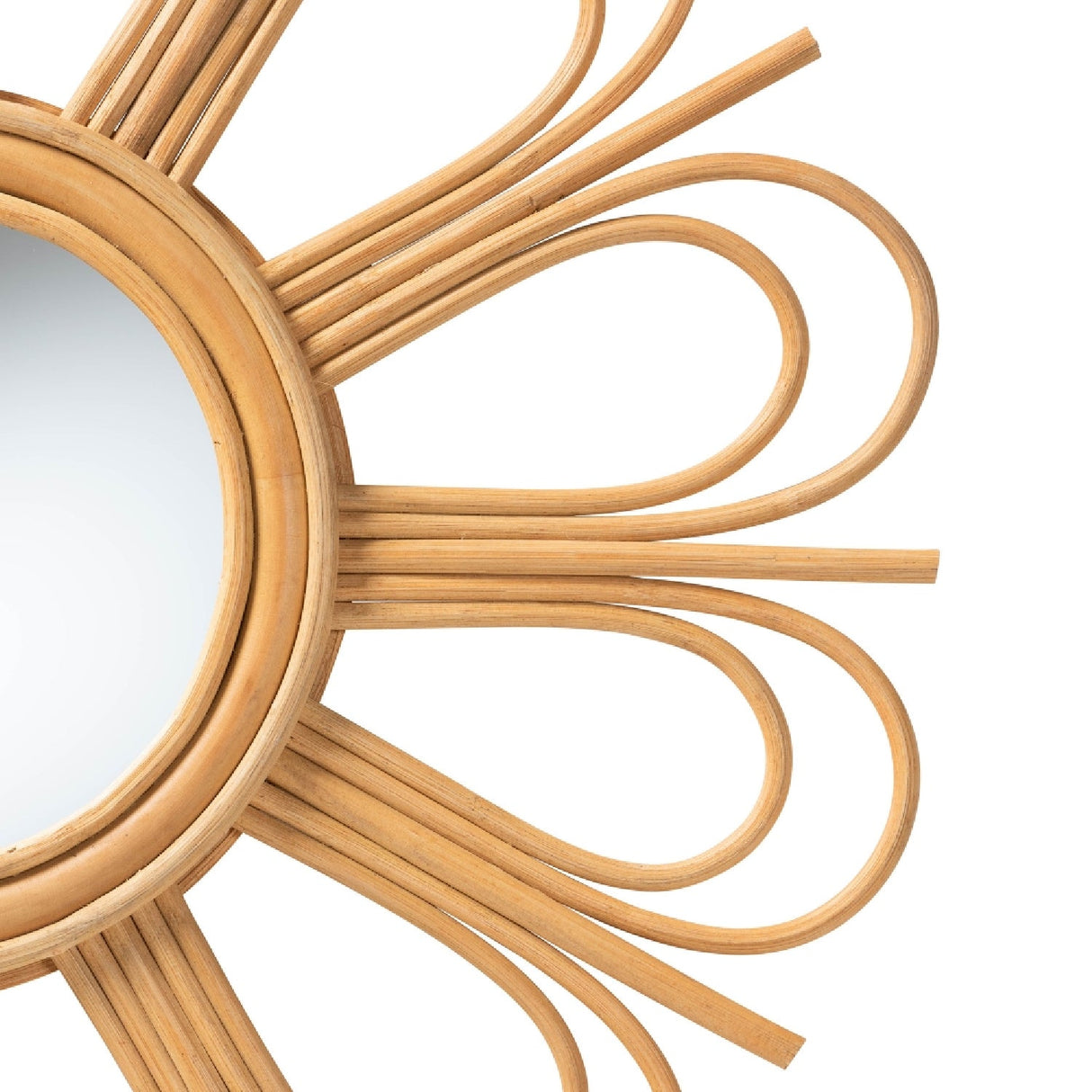Modern European furniture - Rattan Accent Wall Mirror - www.oroa.com