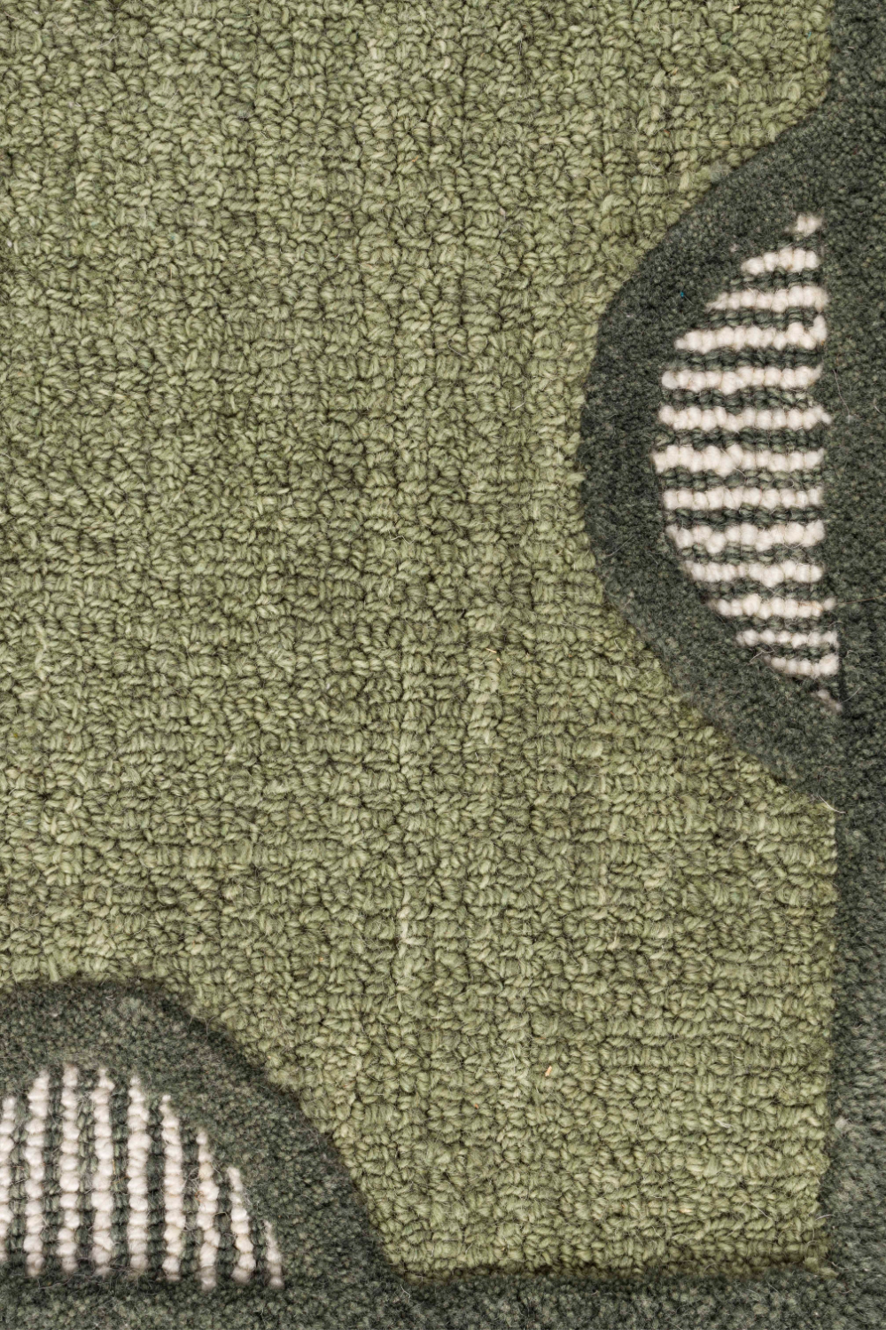 Green Wool Carpet 5' x 7'5" | Bold Monkey Sugar Lines | Oroa.com