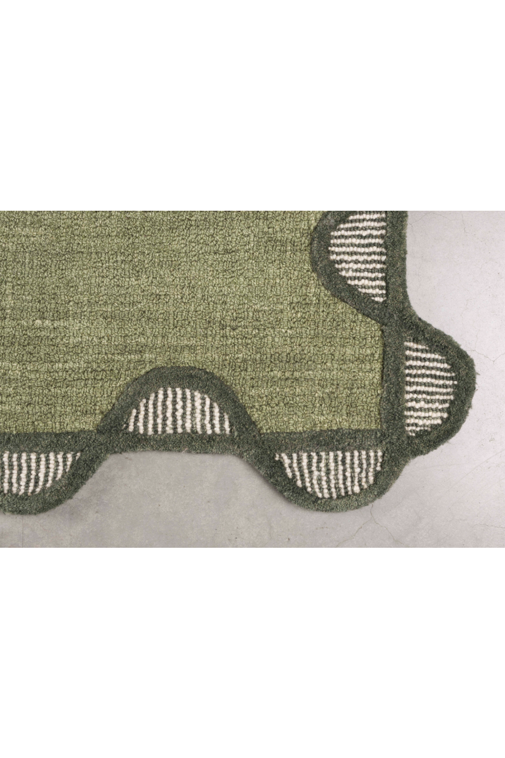 Green Wool Carpet 5' x 7'5" | Bold Monkey Sugar Lines | Oroa.com