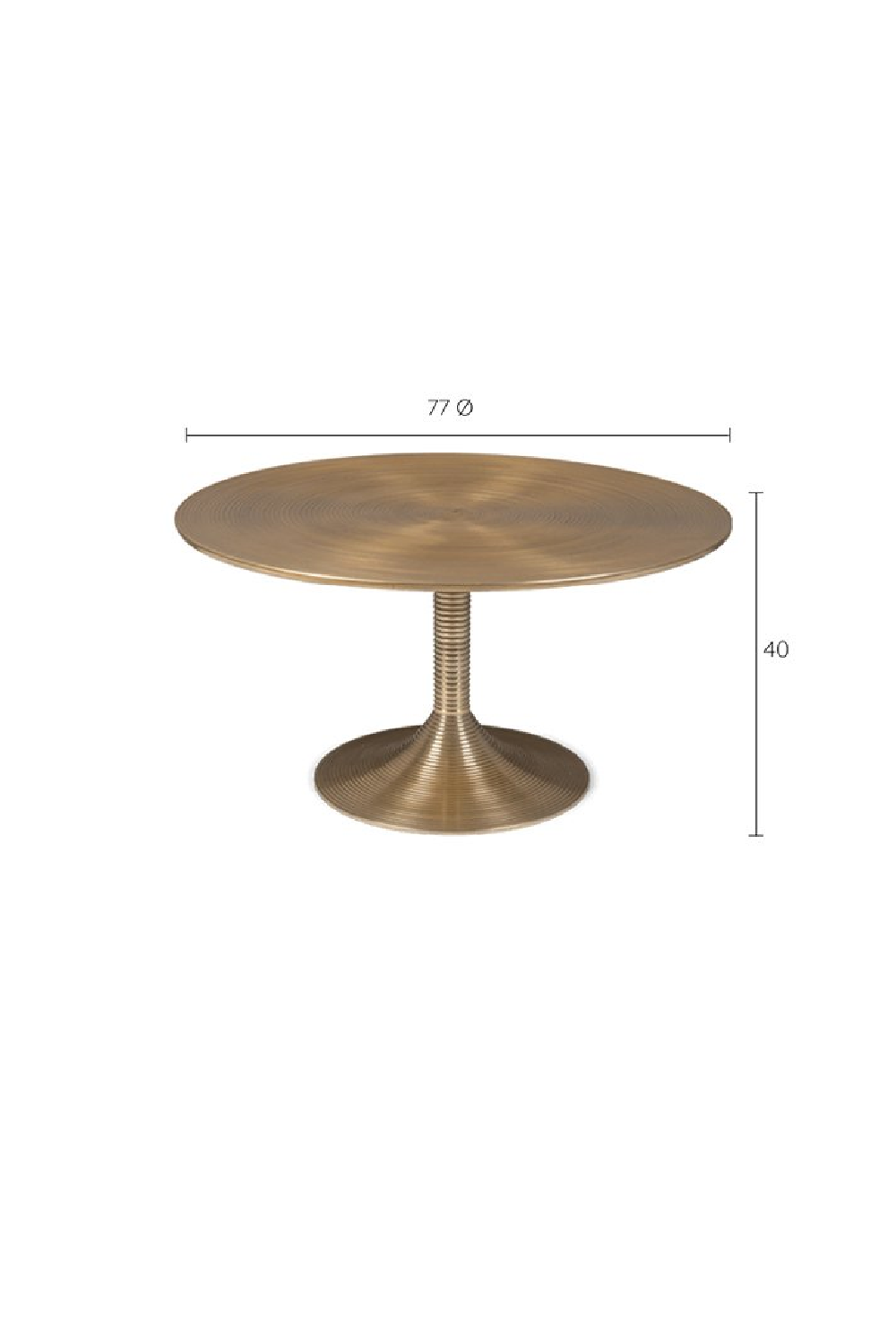 Gold Round Pedestal Coffee Table | Bold Monkey Hypnotising | OROA.com