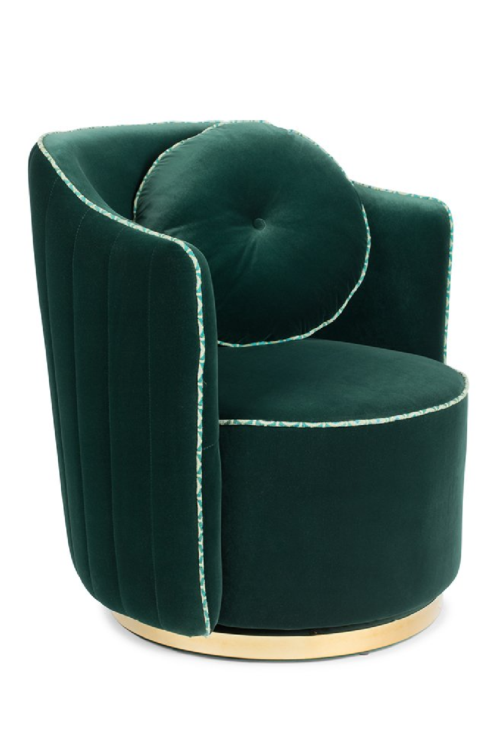 Velvet Swivel Lounge Chair | Oroa.com
