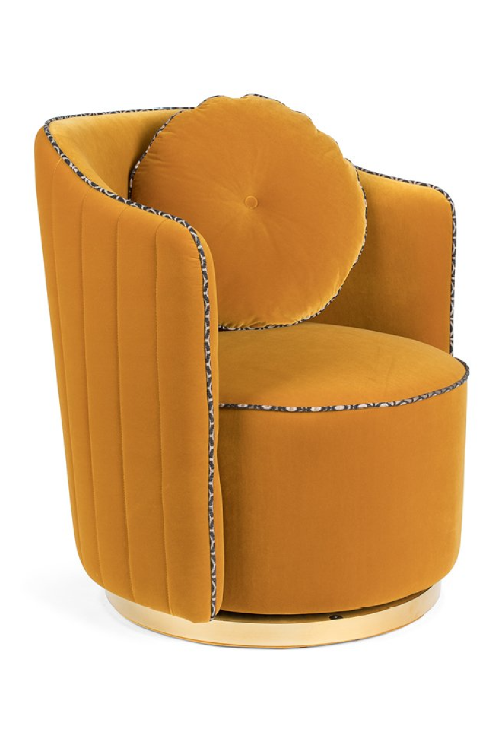 Velvet Swivel Lounge Chair | Oroa.com
