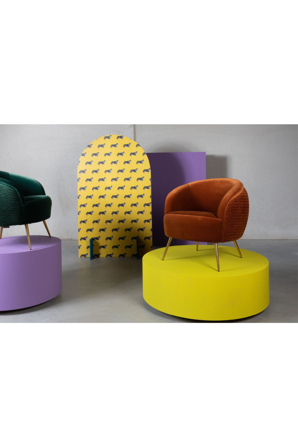 Wrinkled Velvet Lounge Chair | Oroa.com