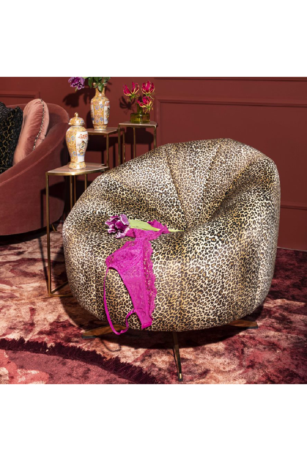 Animal Skin Swivel Lounge Chair | Oroa.com