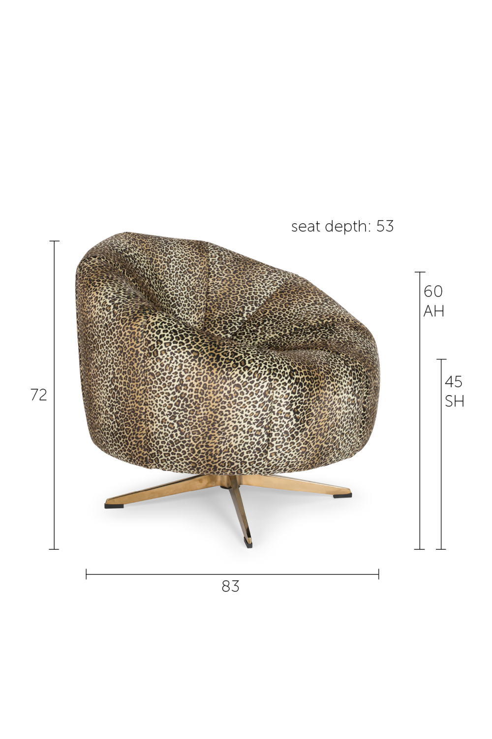 Animal Skin Swivel Lounge Chair | Oroa.com
