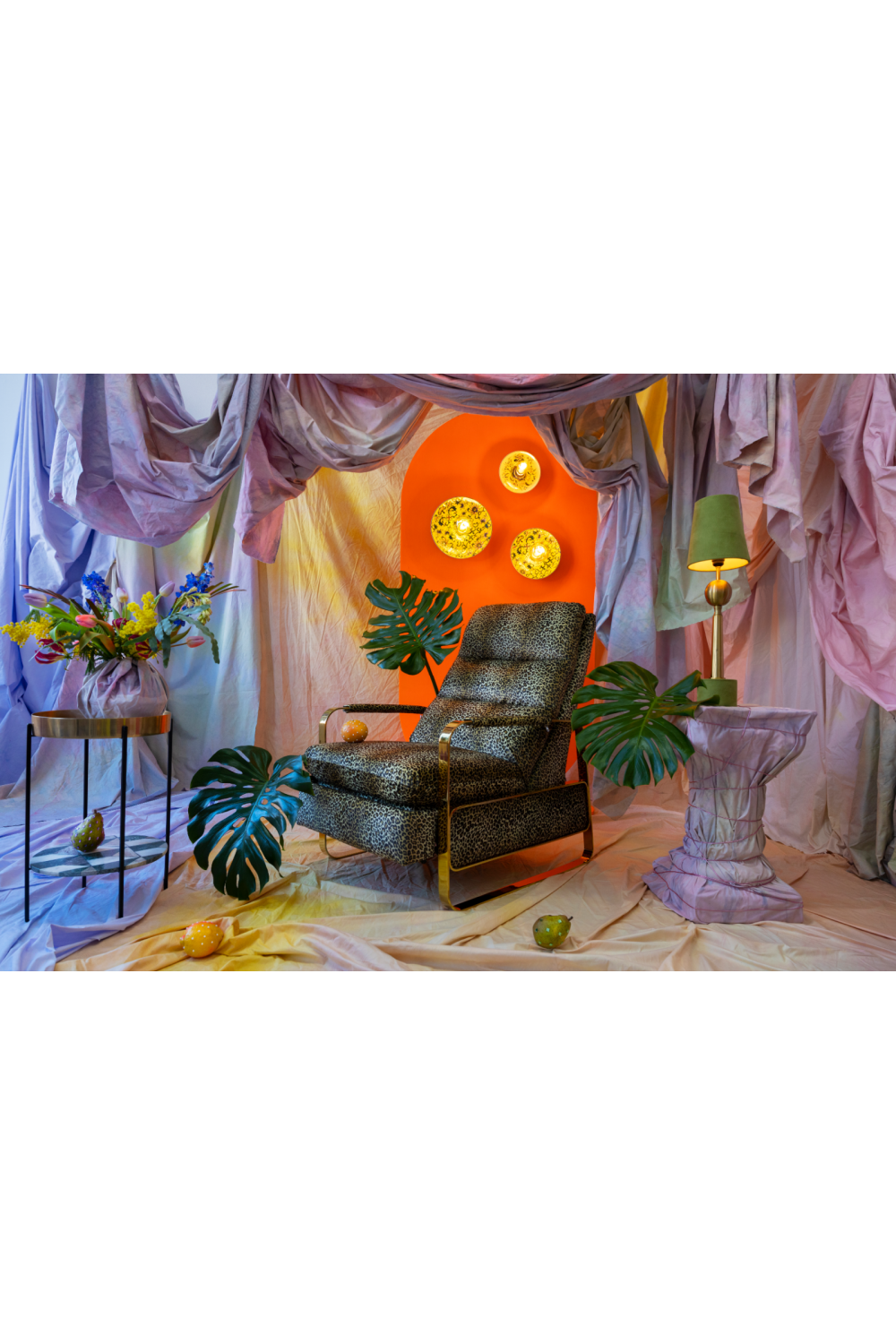 Panther Patterned Recliner Chair | Bold Monkey Relax Like Chandler | OROA.com