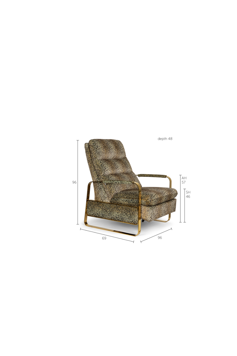 Panther Patterned Recliner Chair | Bold Monkey Relax Like Chandler | OROA.com