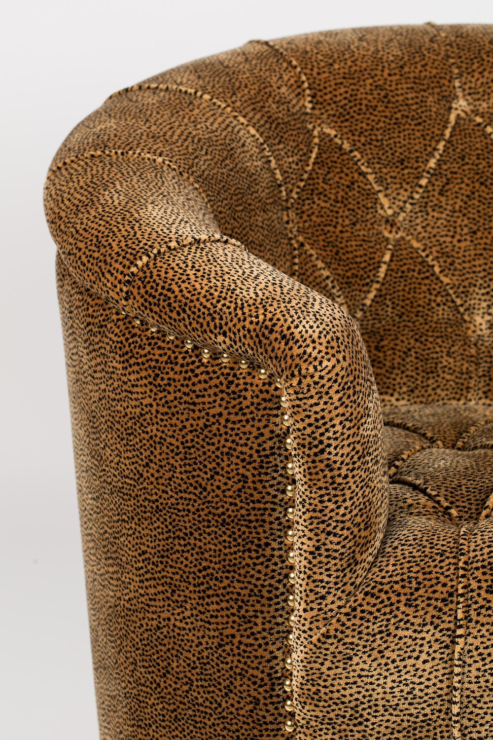 Curved Tufted Brown Velvet Sofa | Bold Monkey Too Pretty To Sit On | OROA.com